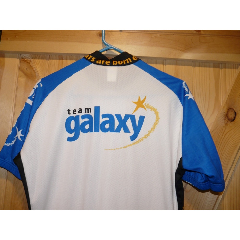 Vermarc Team Galaxy Cycling Jersey Mens XL Yellow Blue Italy TVX Sportswear NWT - Picture 6 of 12